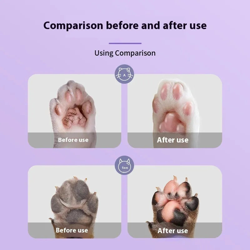 40g tub of pet foot cream with Brazil palm wax for cat and dog claw care