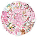 50-pack of cute Christmas themed waterproof stickers for cars and electronics