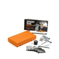 Speedy Seal emergency car tyre repair tool set in a compact case with insertion tool, reamer, and pressure gauge.