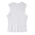 Men's loose fit summer sports vest in black chemical fibre blend fabric