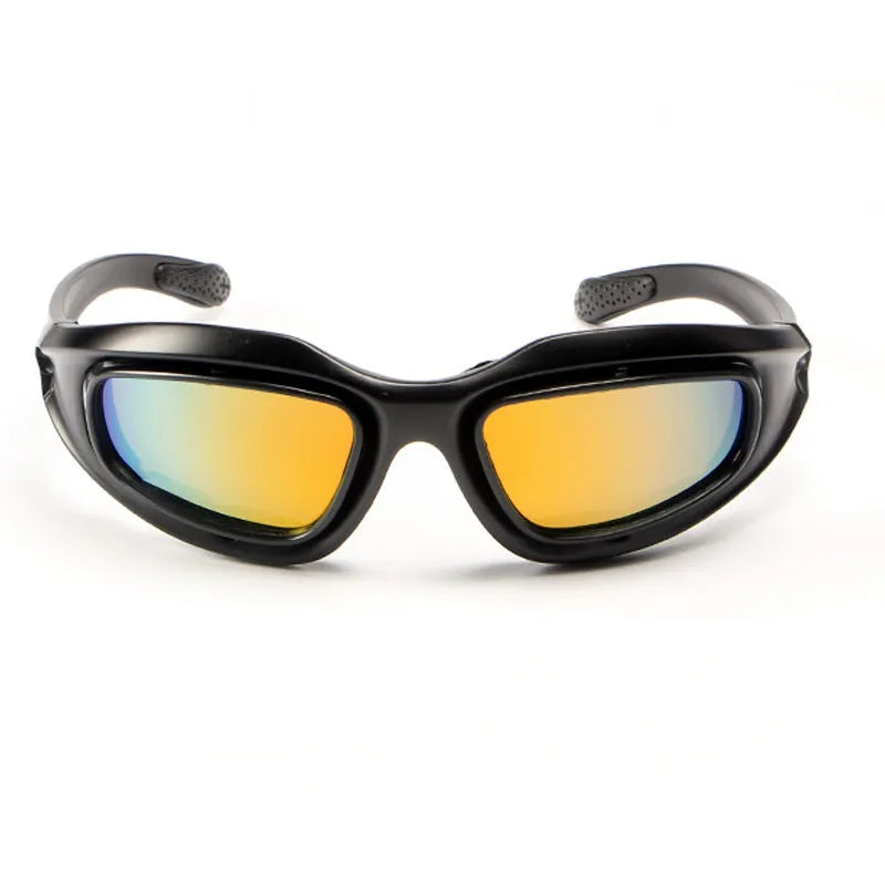 Polarised tactical sports sunglasses with PC frame for outdoor cycling and dustproof protection