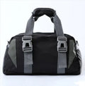Nylon yoga and gym bag shown in multiple colours including black, blue, green, and pink.