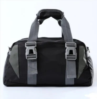 Nylon yoga and gym bag shown in multiple colours including black, blue, green, and pink.