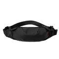 Black oxford cloth waist pack crossbody bag with organisational pockets
