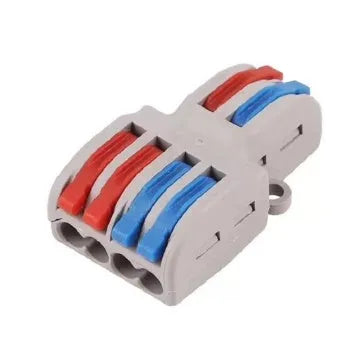 Quick wire electrical connector with fire insulation shell and brass contacts for 0.08-4.0mm² cables.
