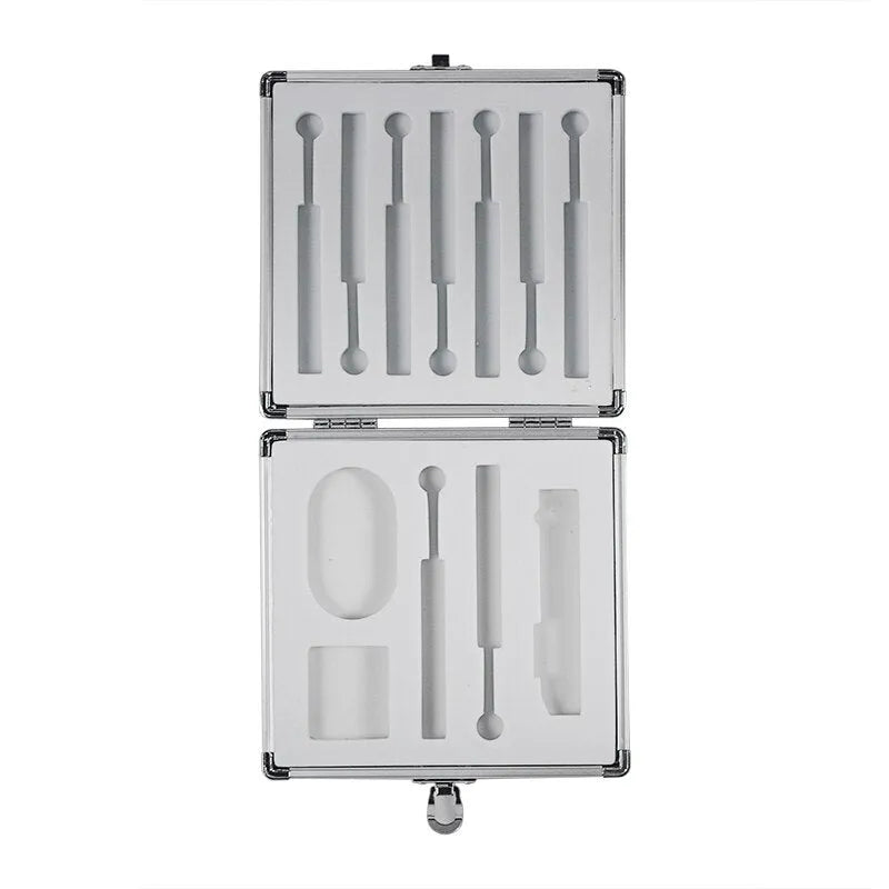 Silver aluminium soldering iron storage box with compact dimensions for tool protection
