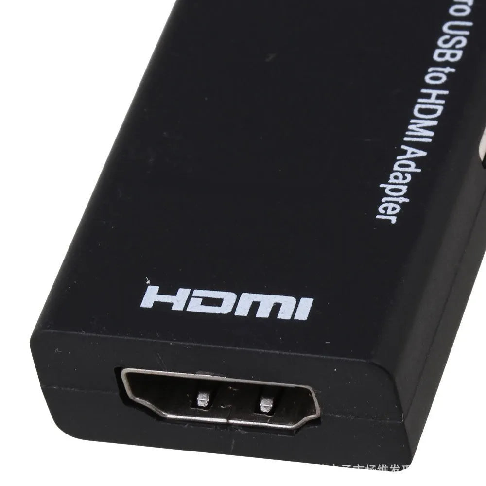 Black HD to HDMI adapter cable for connecting handheld devices to television displays