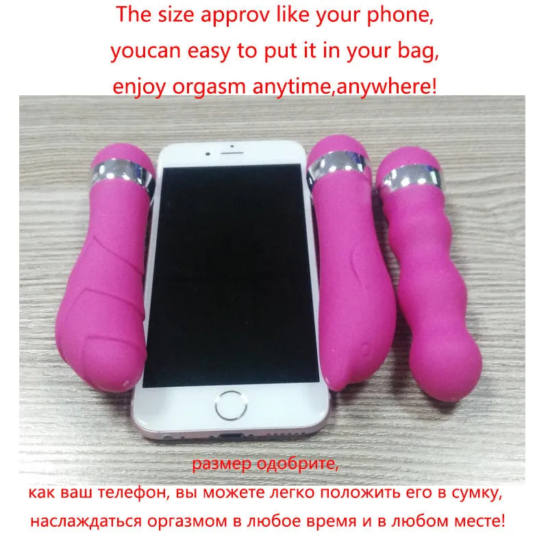 Realistic dildo sex toy for women showing six vibration style options and integrated plastic construction