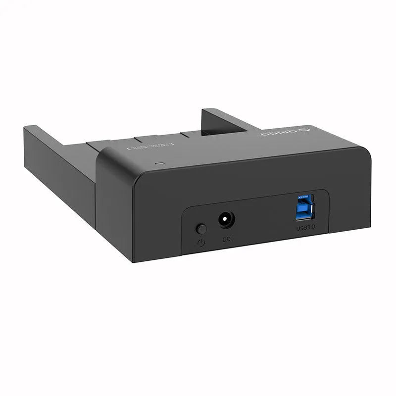 Black universal hard disk enclosure for 2.5-inch and 3.5-inch SATA drives with data cable