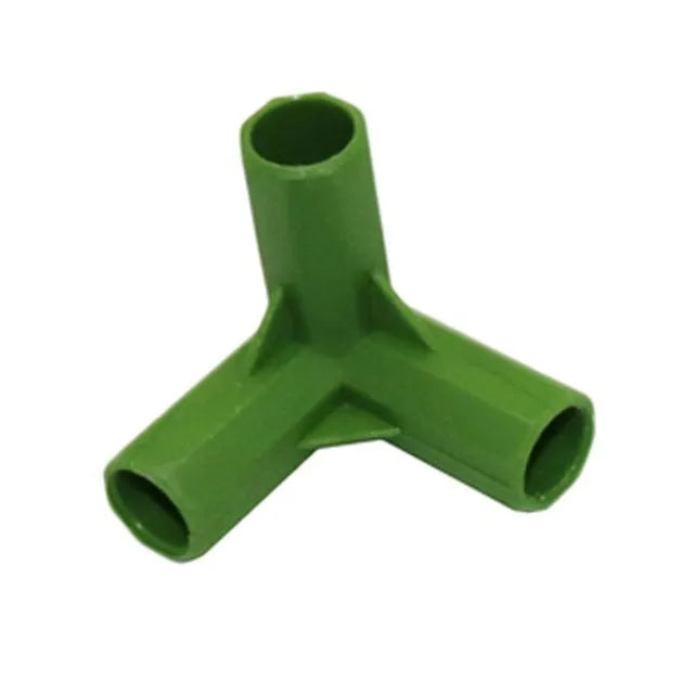 PP plastic 11mm three-way and four-way plant support connector joint for garden stakes