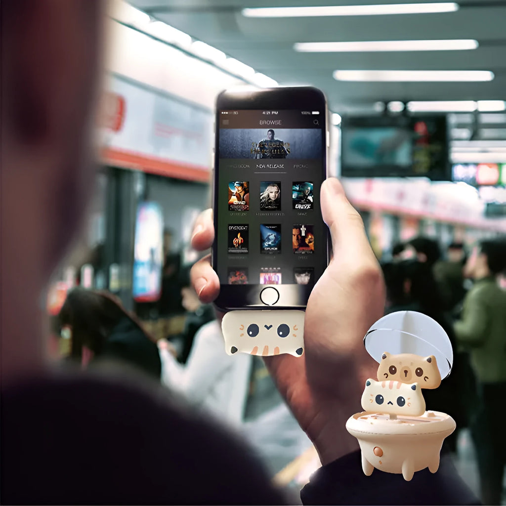 Cartoon character power bank for fast charging Apple and Type C mobile phones