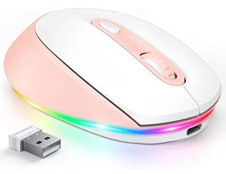 24g wireless optical mouse in various colours with USB charging cable