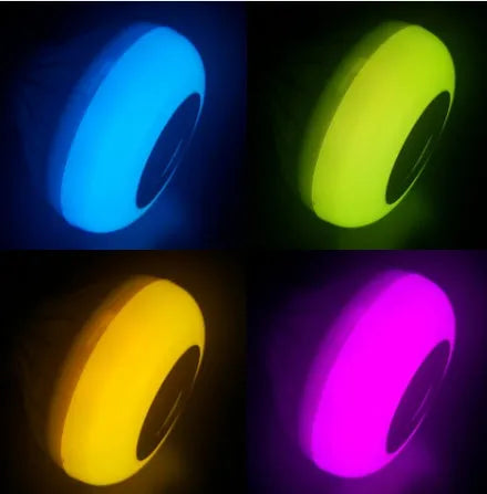 White Bluetooth speaker LED light bulb with E27 base and remote control for colour changing