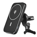 Black M6 car bracket magnetic wireless charger for mobile phones with USB connection