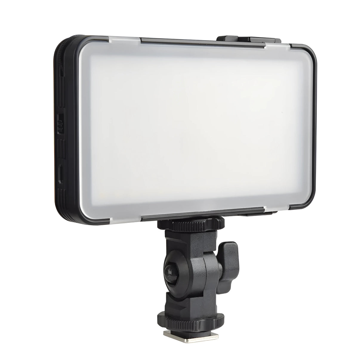 Shenniu M150 ultra-thin aluminium LED video light panel for mobile phone and camera photography.