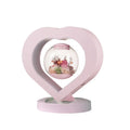 Pink preserved flower rose ornament with optional audio bluetooth and base