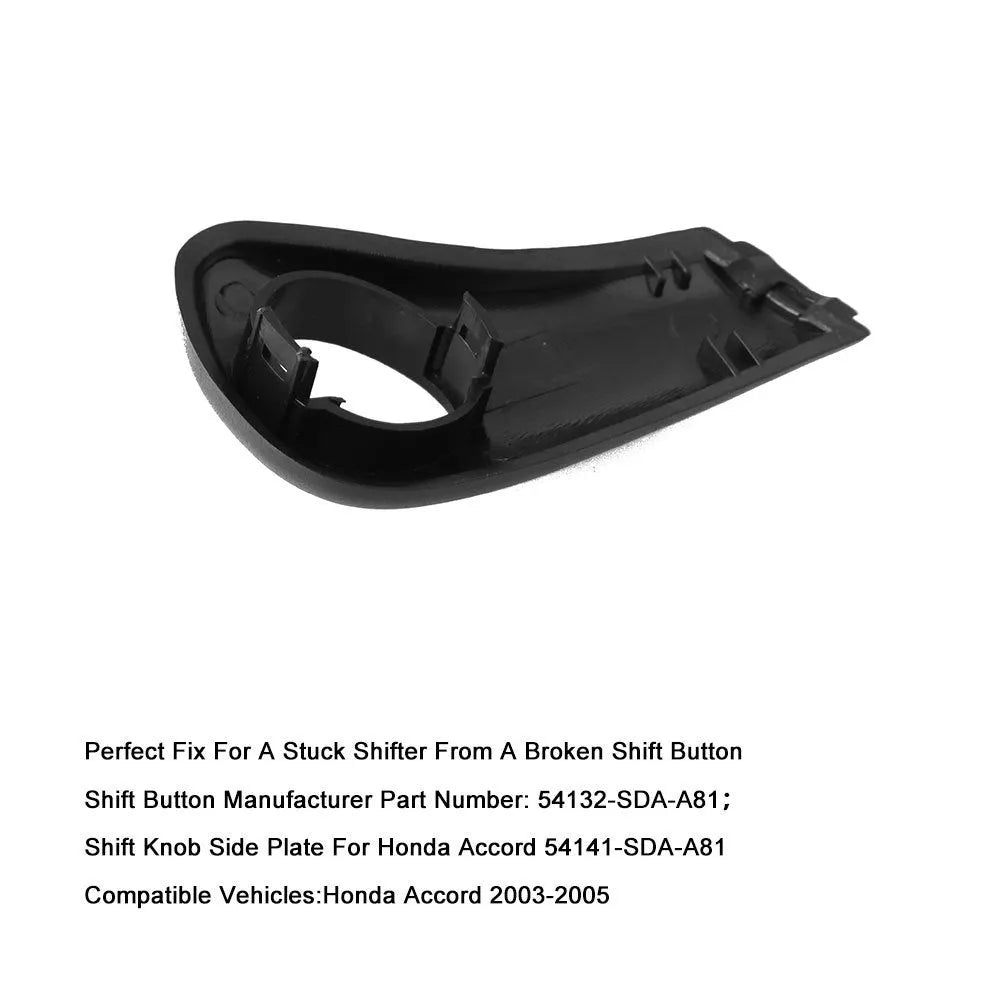 SK206 black plastic gear shift button replacement kit for 2003-2005 Honda Accord automatic transmission.