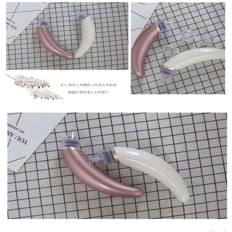 JY-666 electric blackhead suction instrument in rose gold or white colour for facial pore cleaning