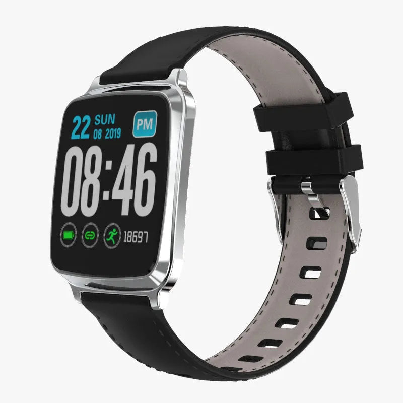 M8 smart bracelet showing zinc alloy body and TPU strap on a wrist