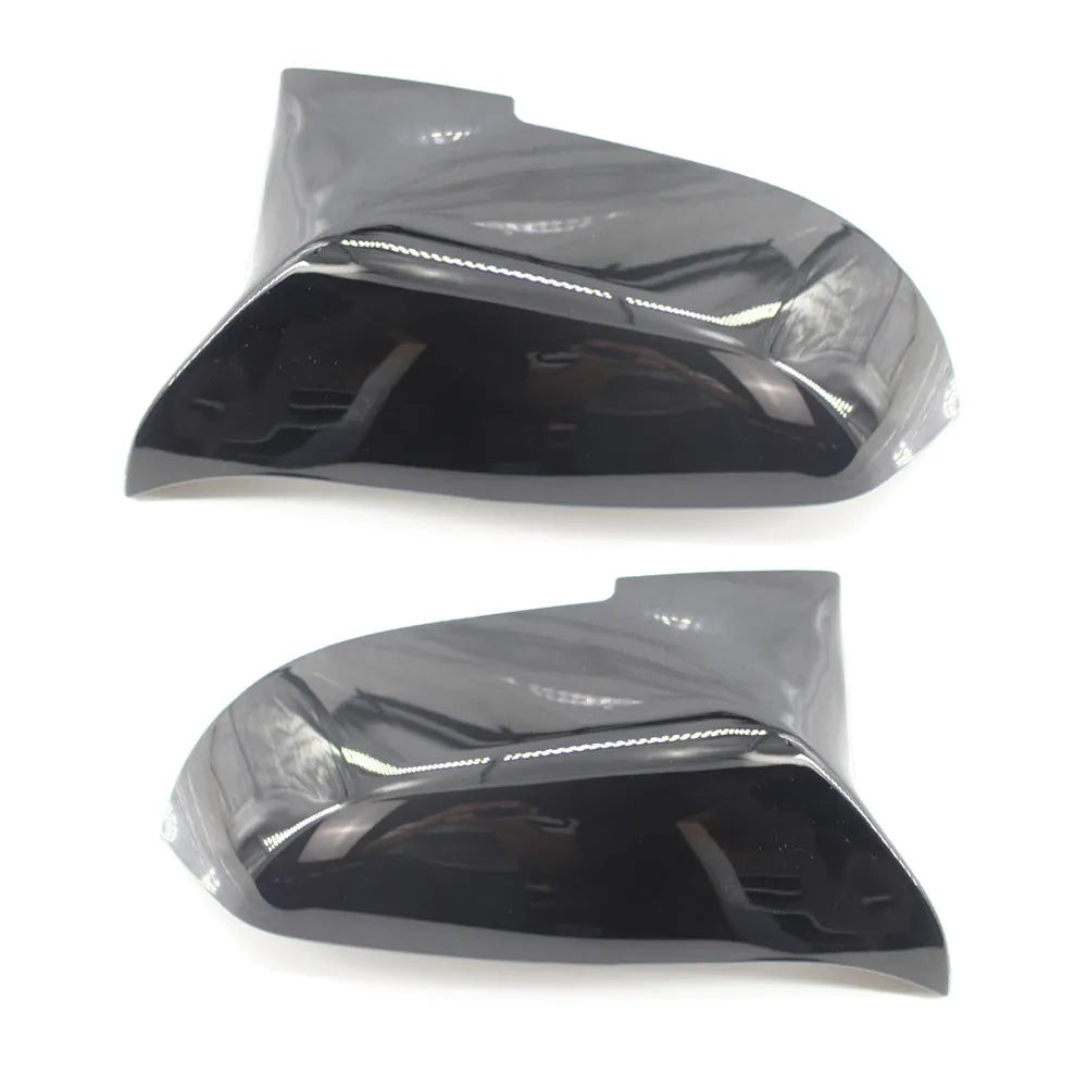 Paint bright black horn-shaped rearview mirror shell for BMW 3 Series and 4 Series F-chassis models.