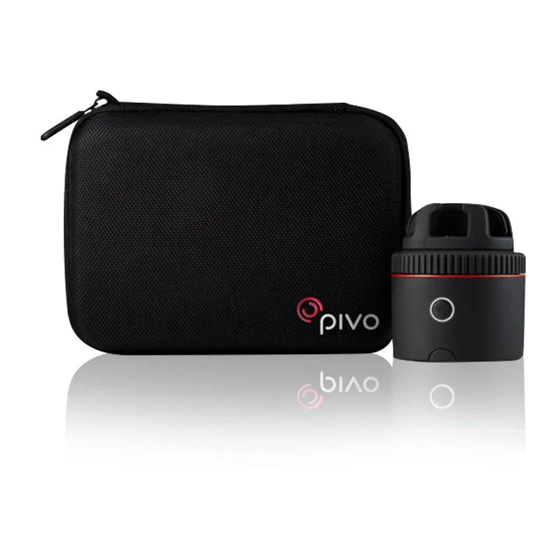 PIVO black facial tracking camera with 360-degree rotation for smartphones