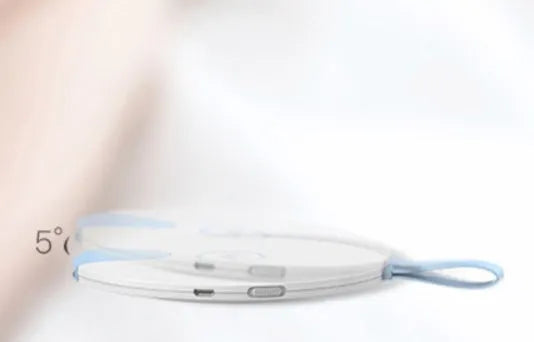 Compact blue portable UV baby bottle steriliser for prams with USB cable