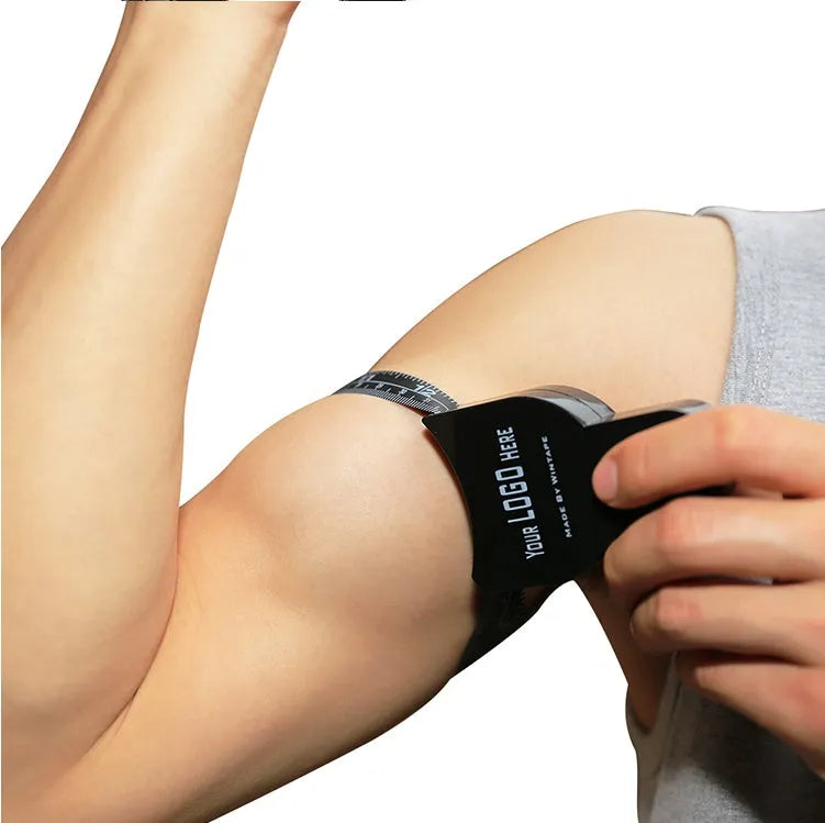 Black ABS plastic body fat caliper instrument for measuring skinfold thickness