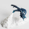 3D printed dragon night light with warm red breathing light effect on dark background