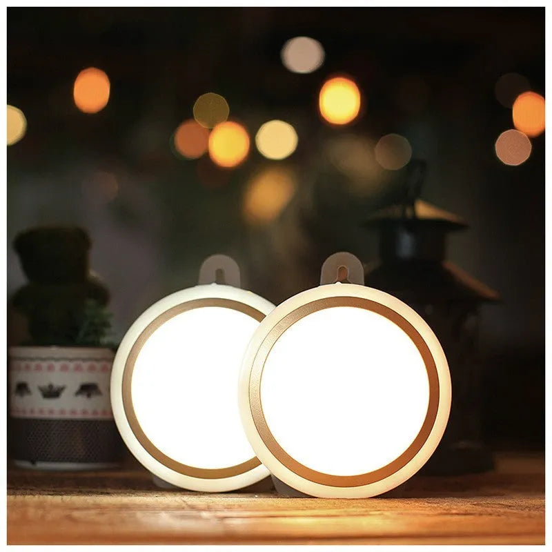 Smart body motion sensor LED light with circular design for wardrobe and corridor lighting