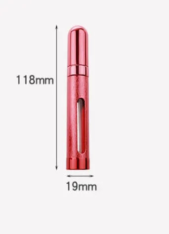 12ml aluminium bullet perfume bottle with glass liner in assorted colours