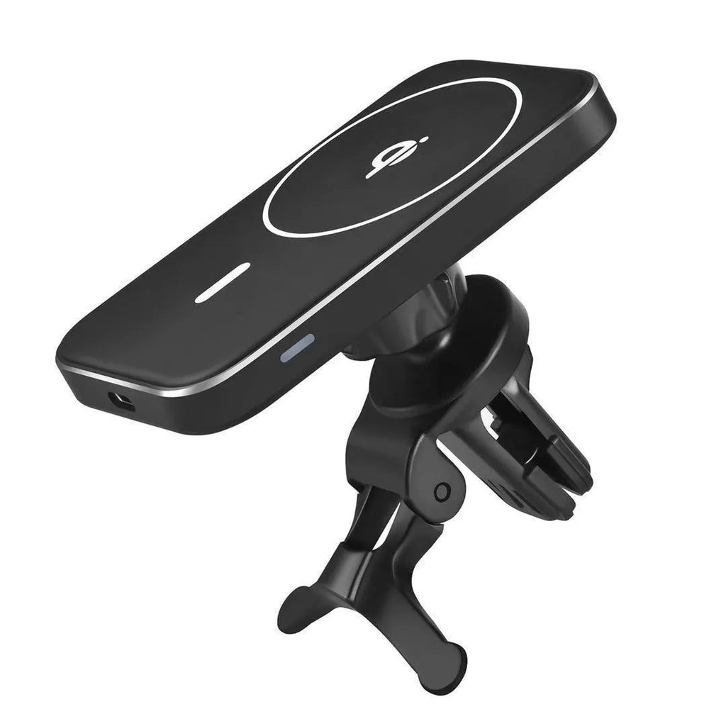 Black M6 car bracket magnetic wireless charger for mobile phones with USB connection