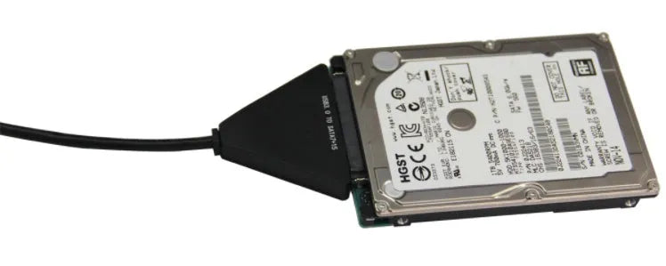 Black USB3.0 to SATA 7+15 pin external cable for hard drive conversion