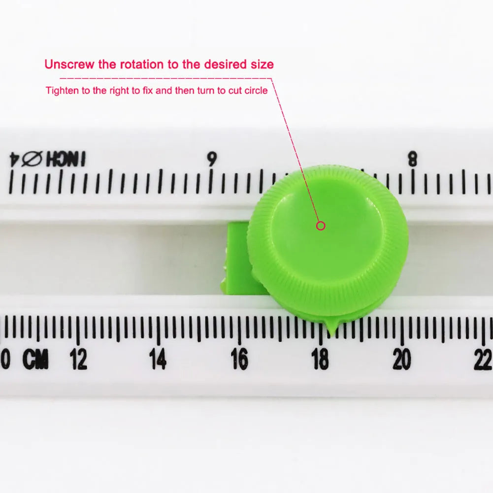 Plastic round paper cutter in green colour for A3 paper cutting