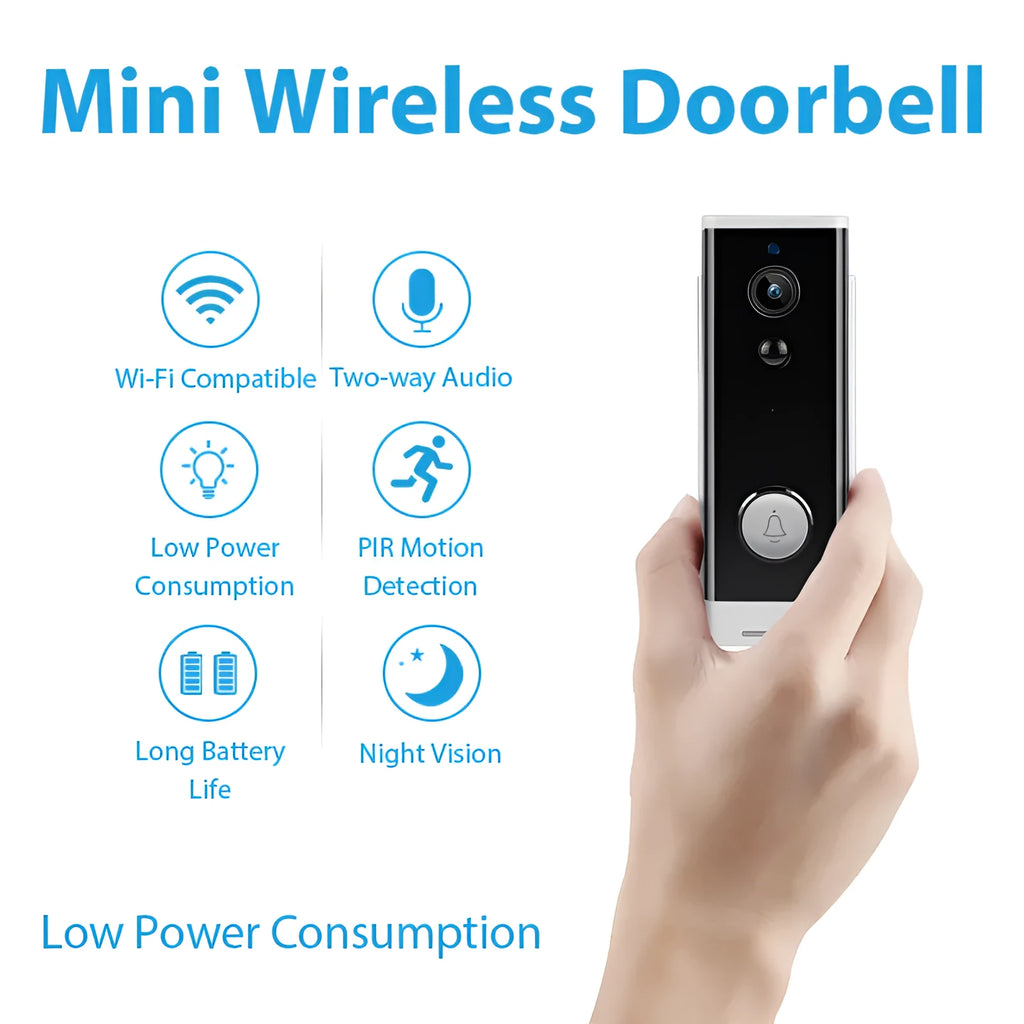 White wall-mounted network camera with 1080p resolution for mobile phone monitoring