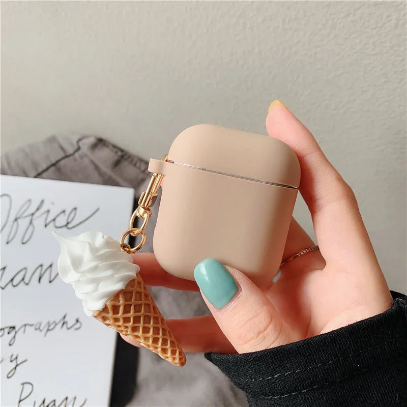 Silicone protector cases for Apple AirPods 2 in assorted photographic colours.