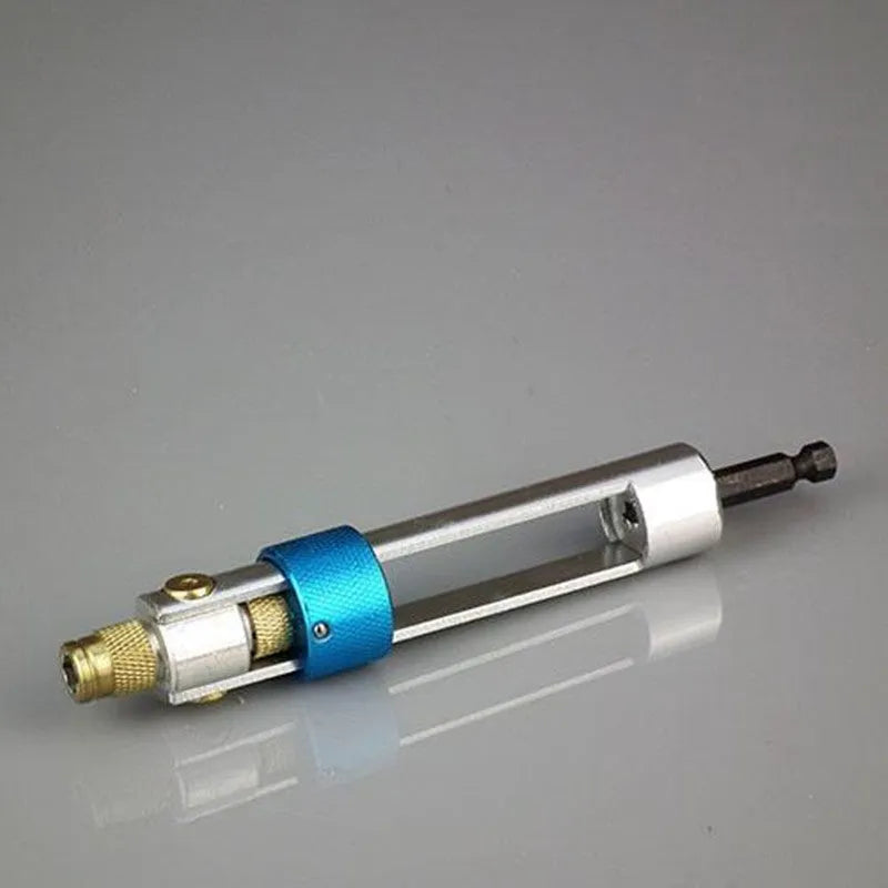 Half Time Drill Driver tool with swivel head and set of Phillips, flathead, and countersink bits.