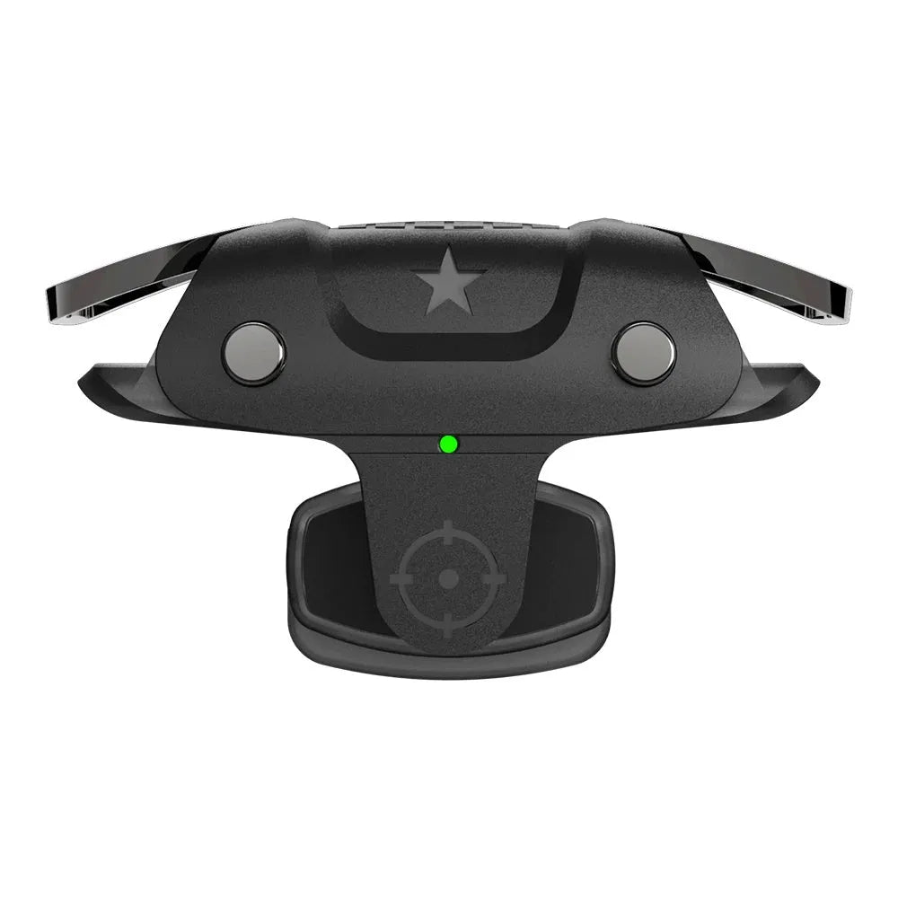 Black F5 wireless Bluetooth game controller for mobile phones, showing compact handheld size