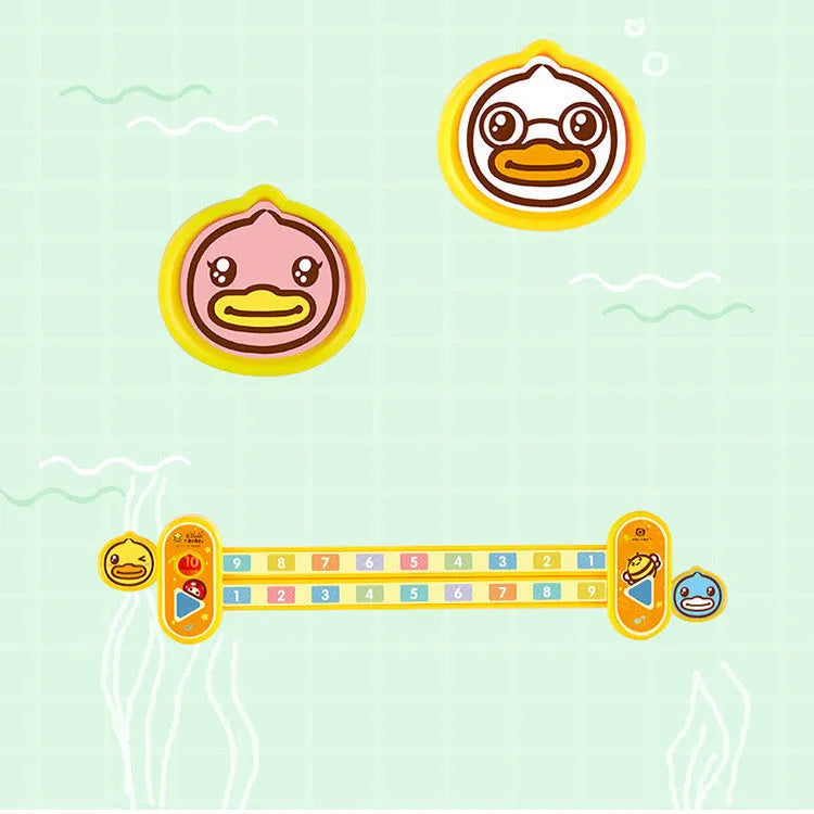 Yellow plastic digital decomposition ruler for children, 24.5 cm long.
