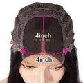 A woman wearing a human hair lace front wig in Star Fashion style with a 4x4 lace base.