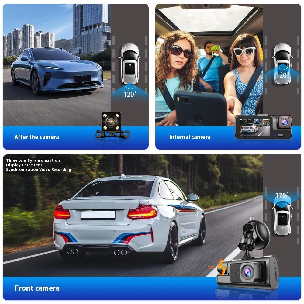 WiFi dash cam with 2.0-inch screen and reversing camera function for car security