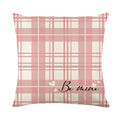 Square plaid heart printed pillow cover for Valentine's Day decor, 45cm by 45cm.
