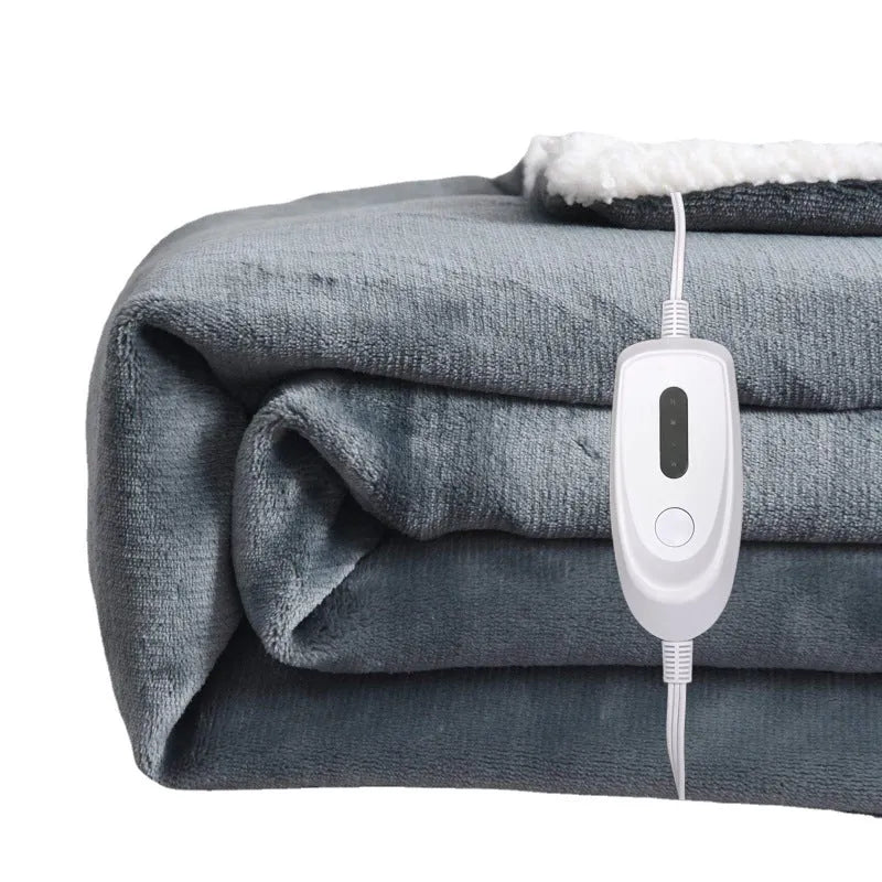 USB electric heating blanket showing flannel fabric texture and rectangular 70x100cm shape
