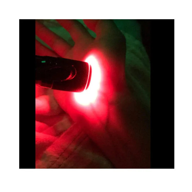 Smart vein locator device with black aluminium alloy body and red LED illumination