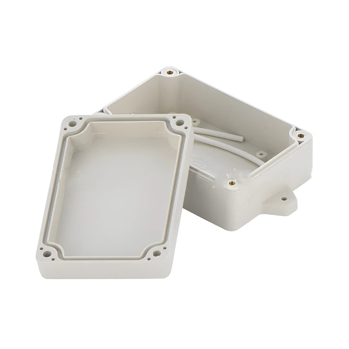 F4B-1 black ABS plastic waterproof electronic instrument box with dimensions 100mm by 68mm by 40mm.