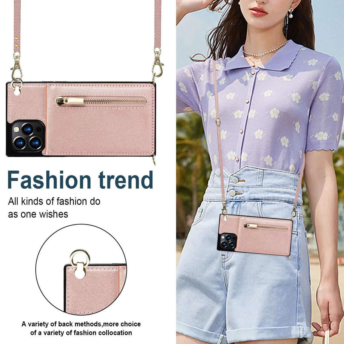 TPU and leather messenger style mobile phone case in solid colours for Samsung and iPhone models.