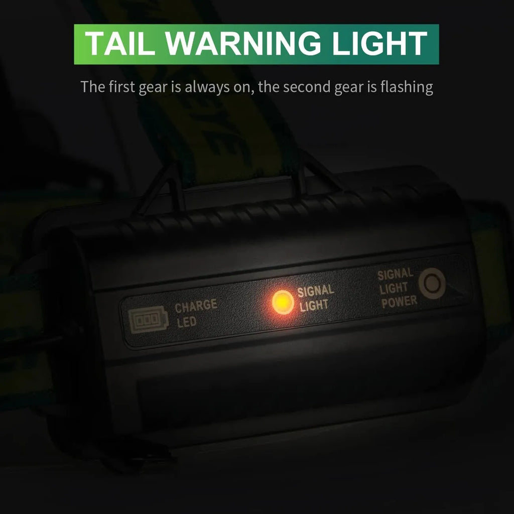 USB rechargeable aluminium alloy headlight with five LED lights for outdoor camping and hiking