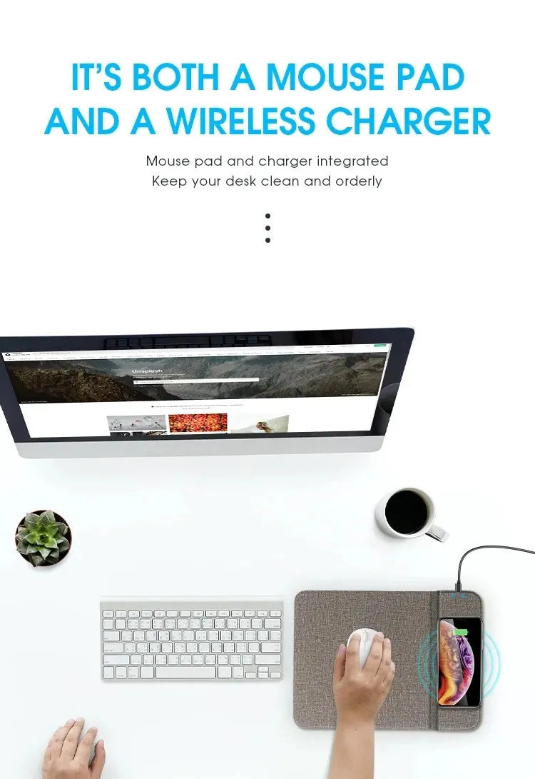 Foldable cloth wireless charging phone holder showing folded and unfolded positions