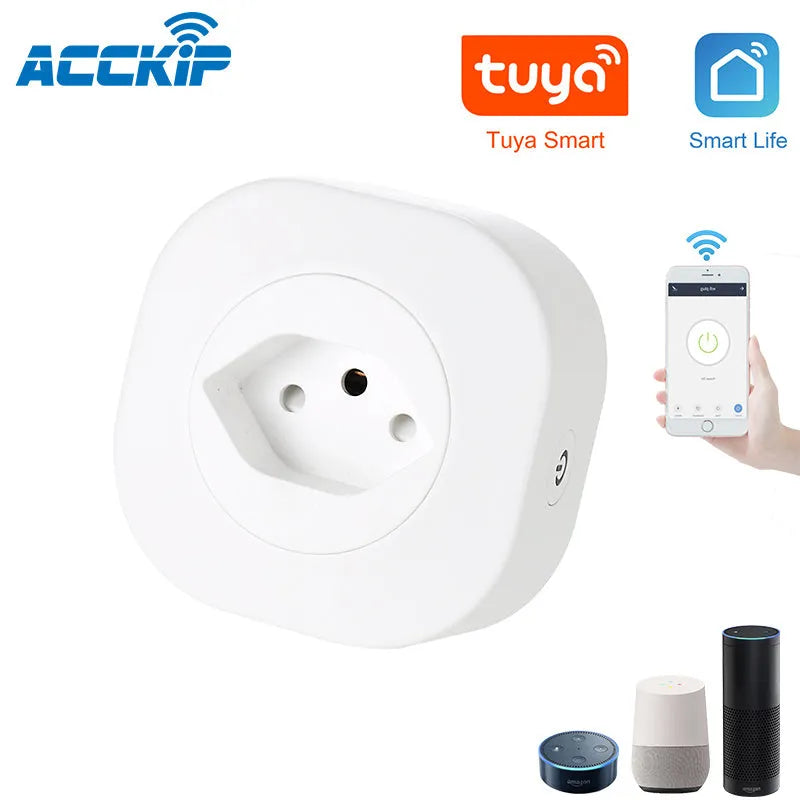 Smart socket plug with voice control, 3520W rating, 70x70x72mm size