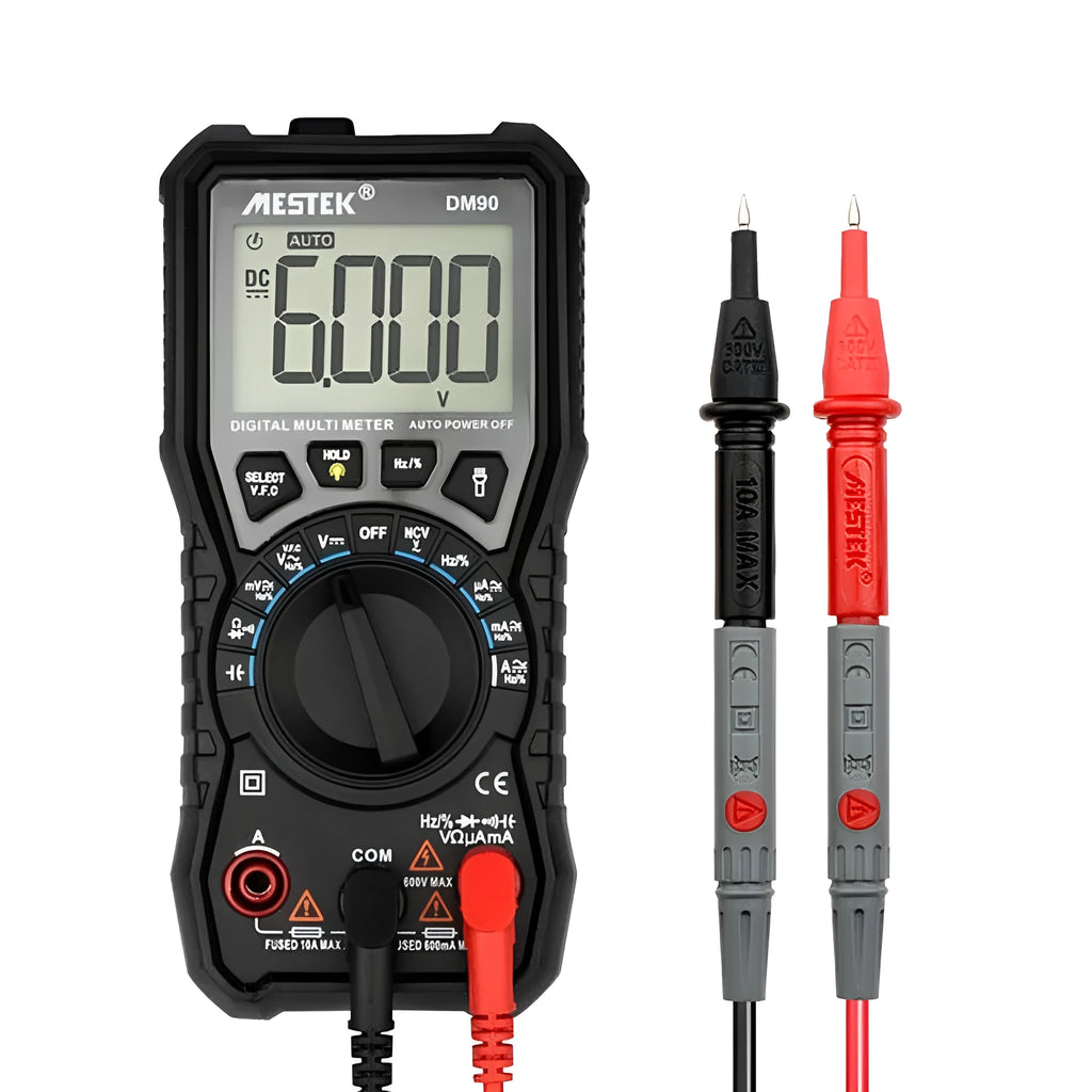 DM90A digital multimeter with automatic ranging and temperature measurement function