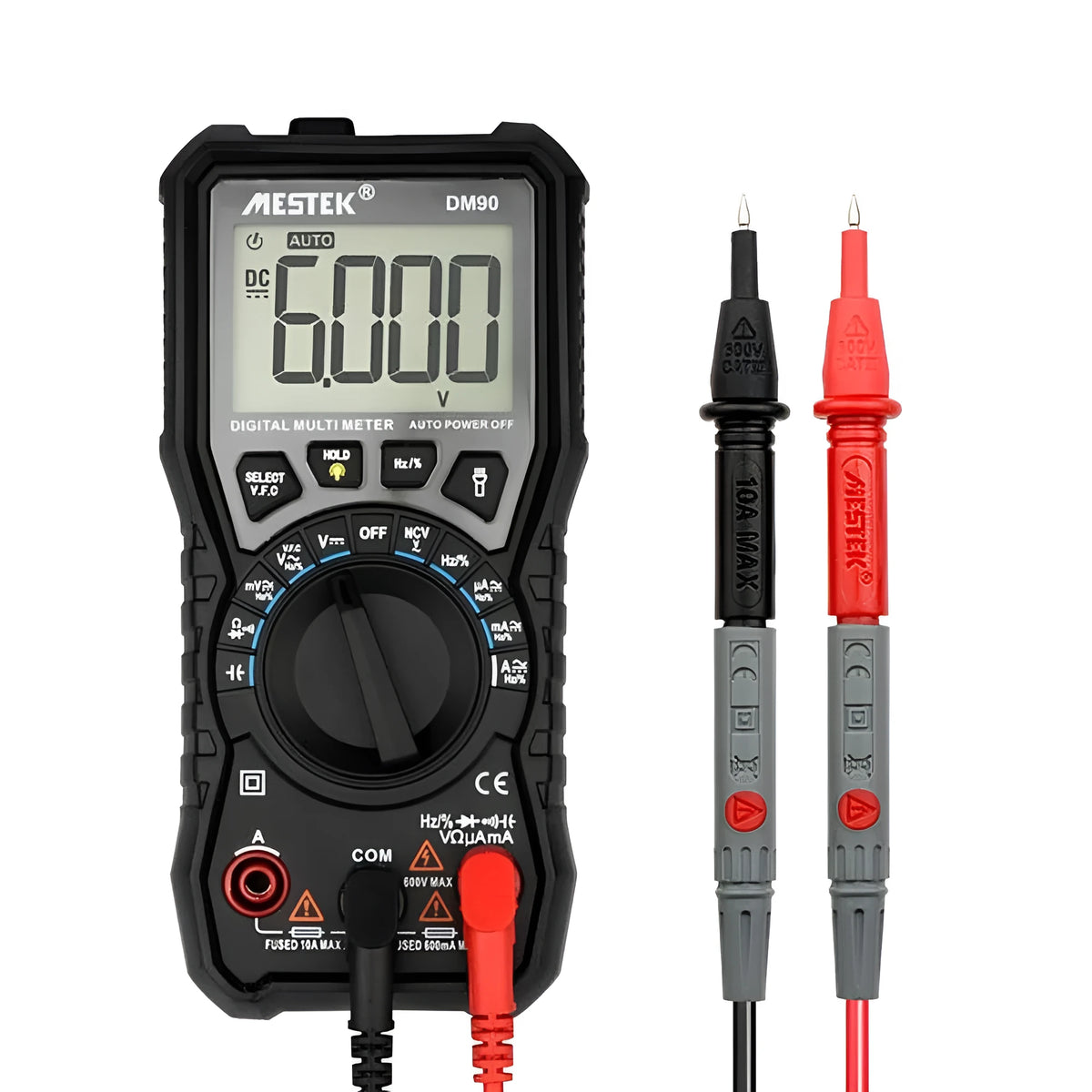 DM90A digital multimeter with automatic ranging and temperature measurement function